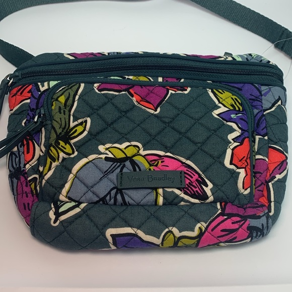 Vera Bradley Handbags - Vera Bradley Belt Bag Fanny Crossbody Purse Falling Flowers Green
